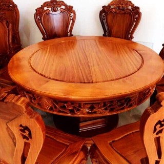 Bộ bàn ghế gỗ nguyên khối